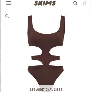 SOLD!!New Skims Swim Tank One Piece in Cocoa